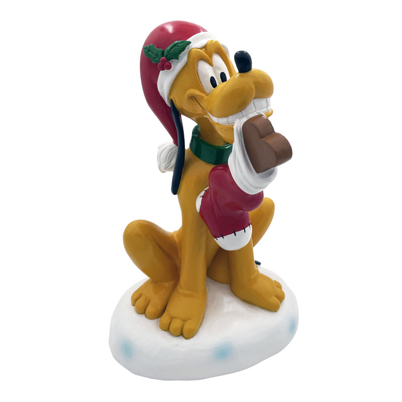 Back Yard Glory Disney Pluto with Bone in Stocking Garden Statue Wayfair